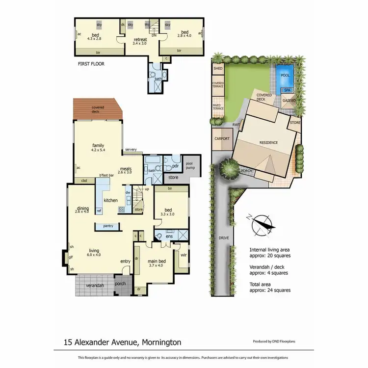 Floorplan of Homely house listing, 15 Alexander Avenue, Mornington VIC 3931