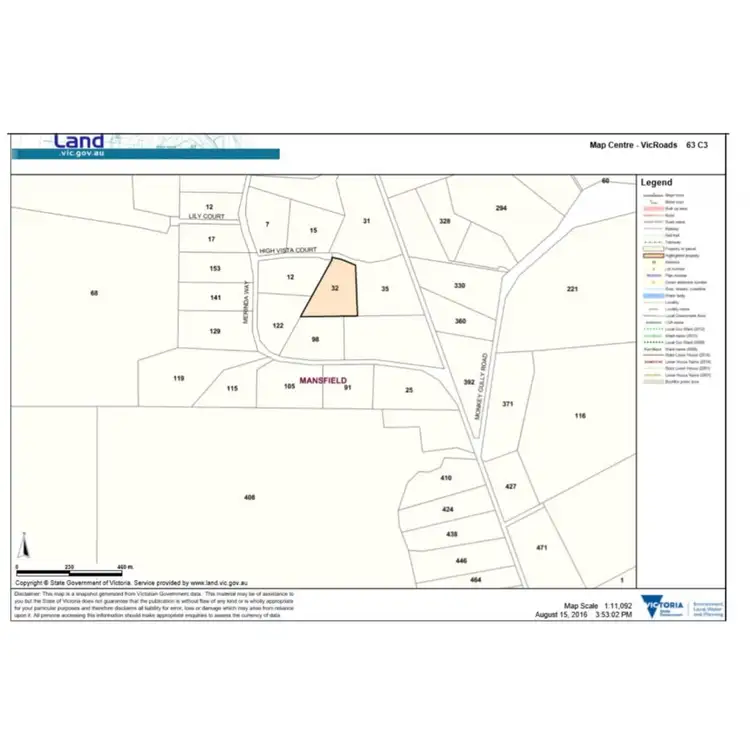 Floorplan of Homely land listing, 32 High Vista Court, Mansfield VIC 3722