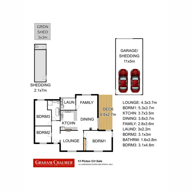 Floorplan of Homely house listing, 13 Picton Court, Sale VIC 3850