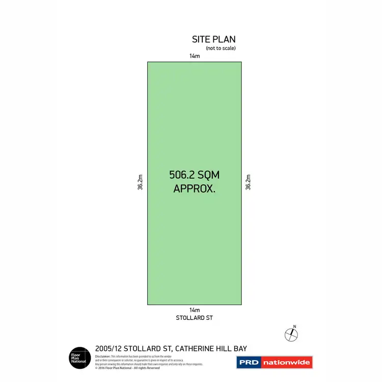 Floorplan of Homely land listing, LOT 2005, 12 Stollard Street, Catherine Hill Bay NSW 2281