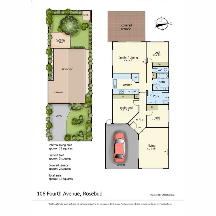 Floorplan of Homely house listing, 106 Fourth Avenue, Rosebud VIC 3939