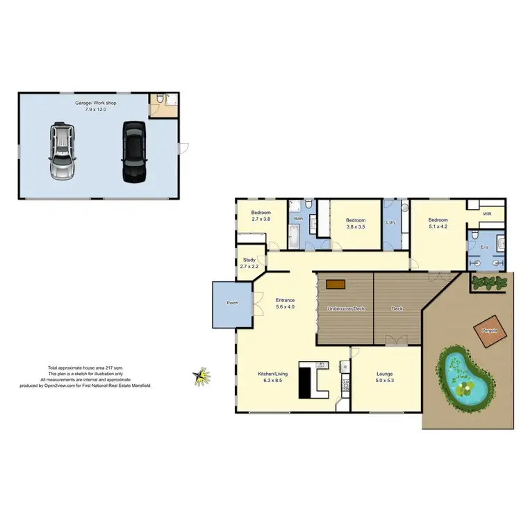 Floorplan of Homely house listing, 178 Malcolm Street, Mansfield VIC 3722
