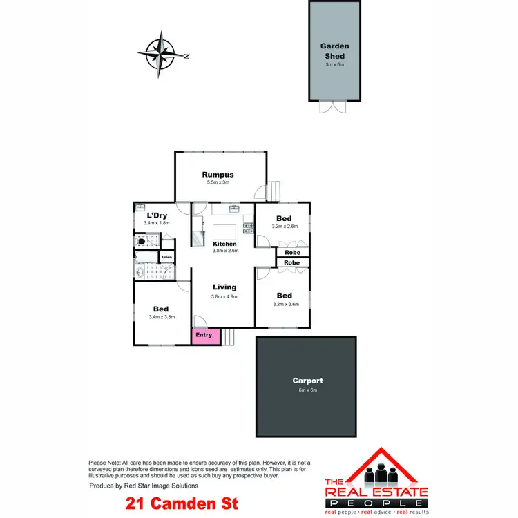 Floorplan of Homely house listing, 21 Camden Street, Harristown QLD 4350