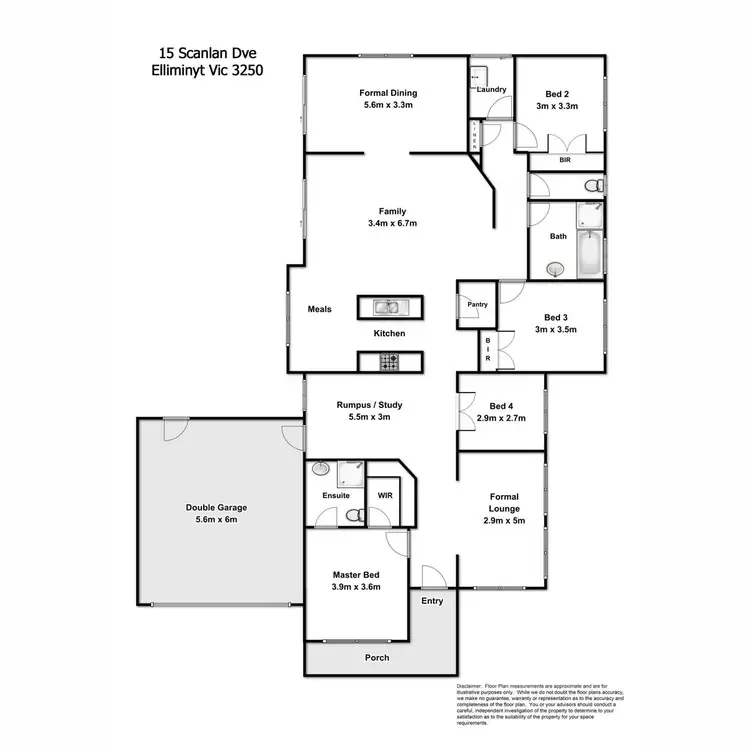 Floorplan of Homely house listing, 15 Scanlan Drive, Elliminyt VIC 3250