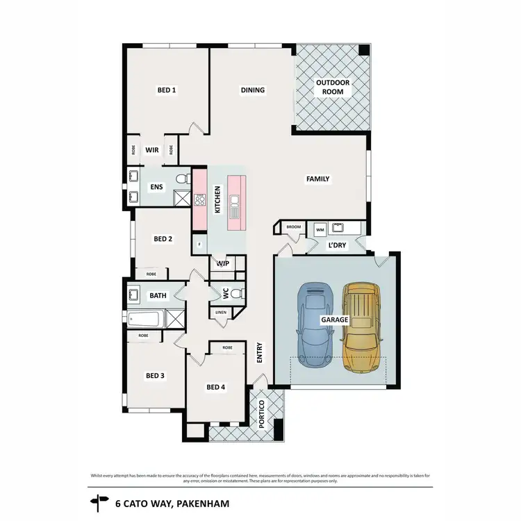 Floorplan of Homely house listing, 6 Cato Way, Pakenham VIC 3810