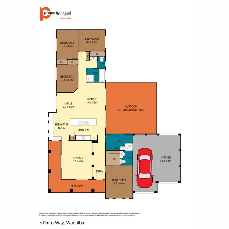 Floorplan of Homely house listing, 5 Pinto Way, Wadalba NSW 2259