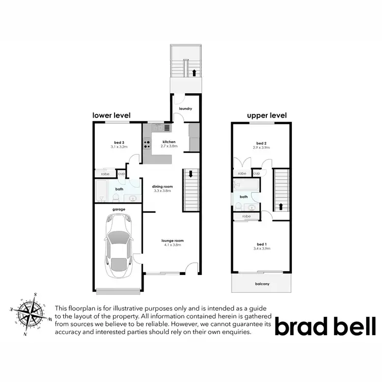 Floorplan of Homely townhouse listing, 3/28 Stackpole Street, Wishart QLD 4122