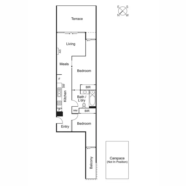 Floorplan of Homely apartment listing, 201/99 Nott Street, Port Melbourne VIC 3207