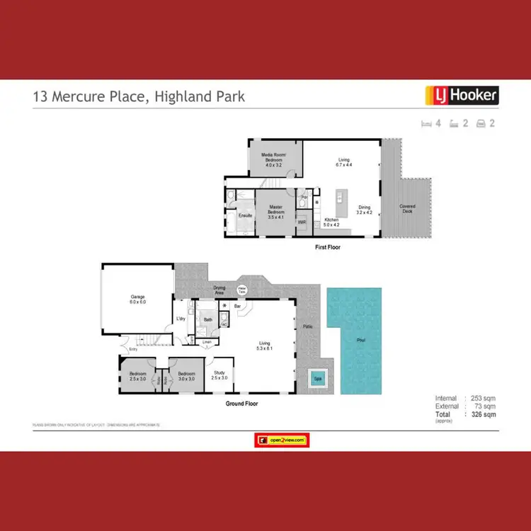 Floorplan of Homely house listing, 13 Mercure Place, Highland Park QLD 4211