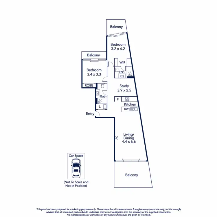Floorplan of Homely apartment listing, 301/20 Pier Lane, Maribyrnong VIC 3032