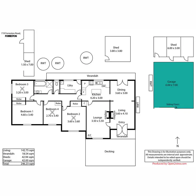 Floorplan of Homely rural property listing, 719 Forreston Road, Forreston SA 5233
