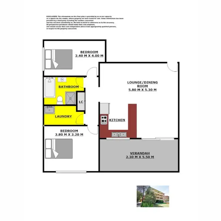 Floorplan of Homely unit listing, 14/63-64 Park Avenue, Kingswood NSW 2747