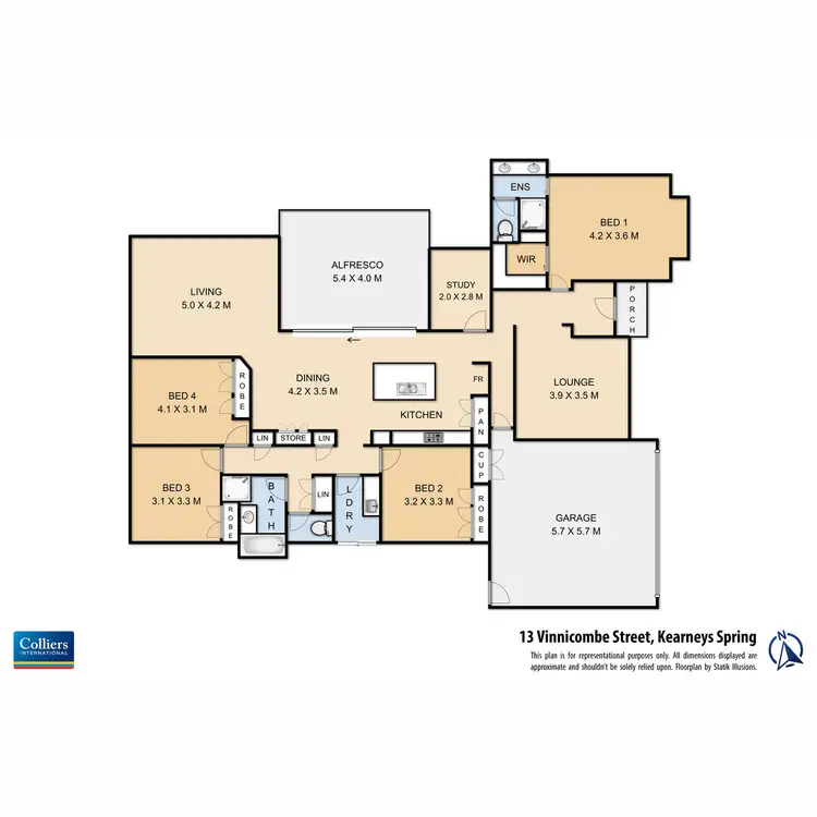 Floorplan of Homely house listing, 13 Vinnicombe Street, Kearneys Spring QLD 4350