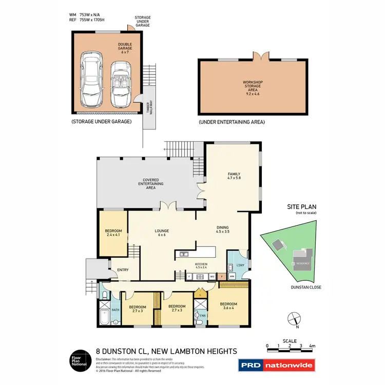 Floorplan of Homely house listing, 8 Dunston Close, New Lambton Heights NSW 2305