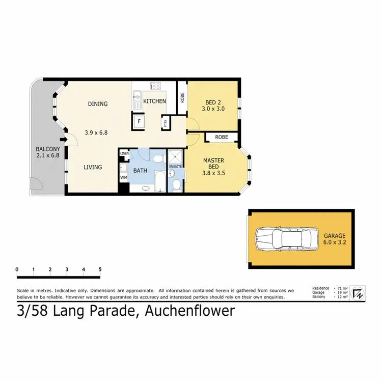 Floorplan of Homely unit listing, 3/27 Lang Parade, Auchenflower QLD 4066