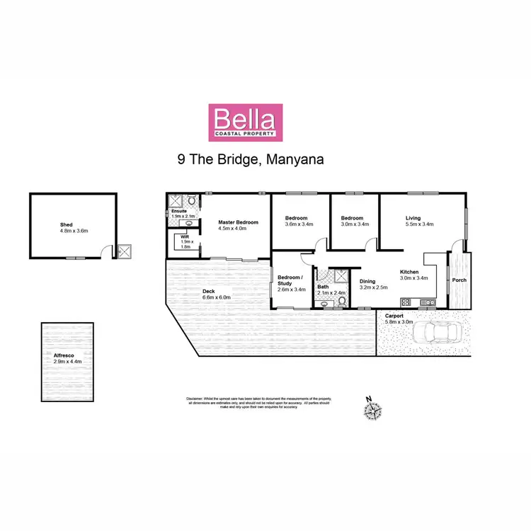 Floorplan of Homely house listing, 9 The Bridge, Manyana NSW 2539