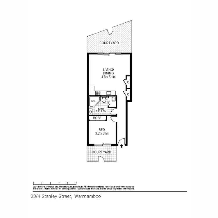 Floorplan of Homely apartment listing, 33/4 Stanley Street, Warrnambool VIC 3280
