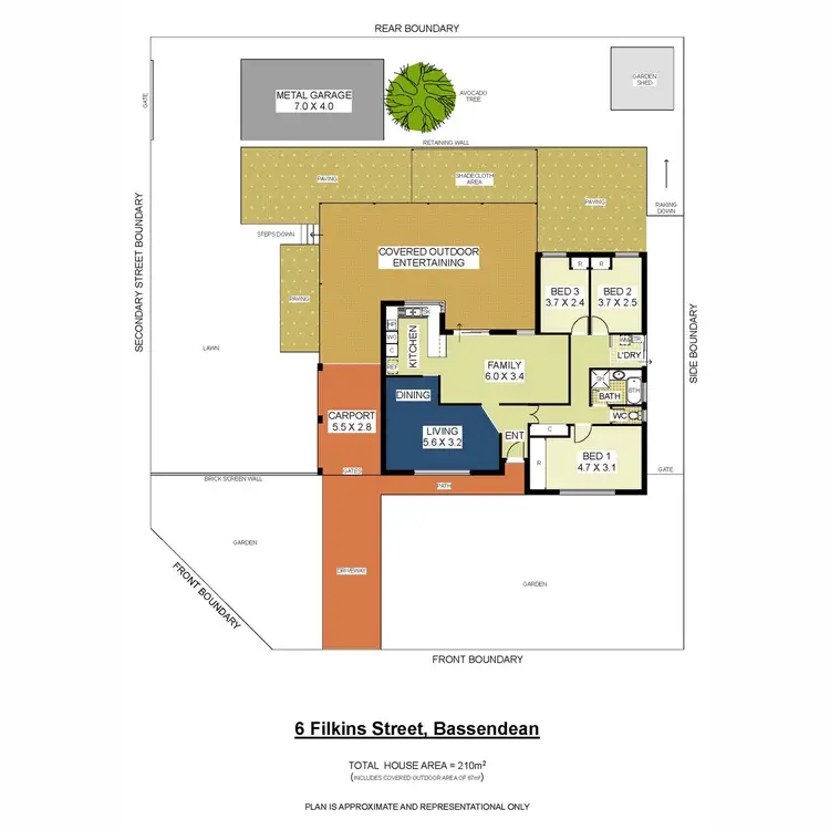 Floorplan of Homely house listing, 6 Filkins Street, Bassendean WA 6054