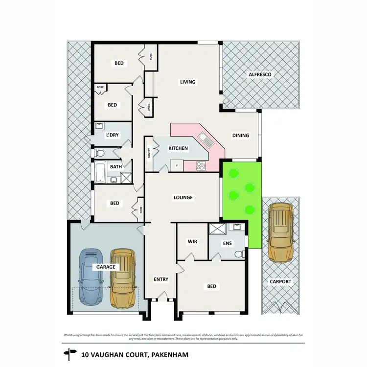 Floorplan of Homely house listing, 10 Vaughan Court, Pakenham VIC 3810