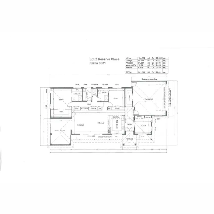 Floorplan of Homely house listing, 2 Recreation Drive, Kialla VIC 3631