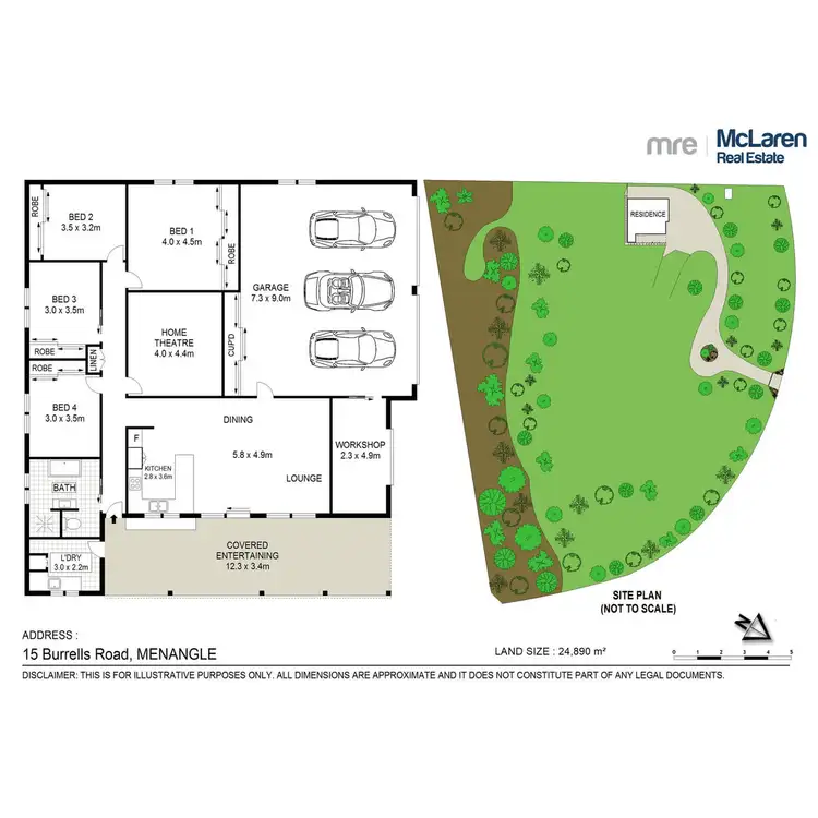 Floorplan of Homely rural property listing, 15 Burrells Road, Menangle NSW 2568