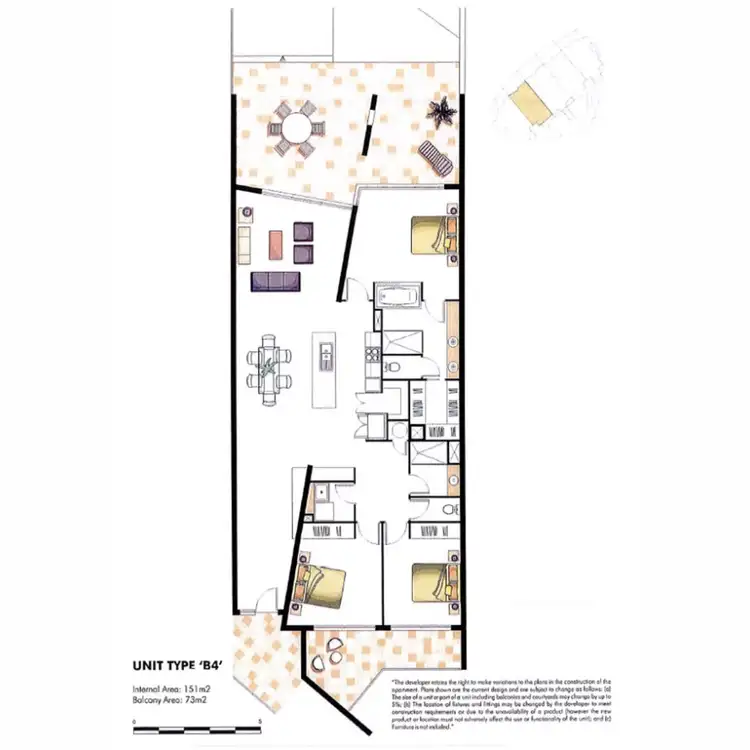 Floorplan of Homely apartment listing, 49/7 Grand Parade, Kawana Island QLD 4575