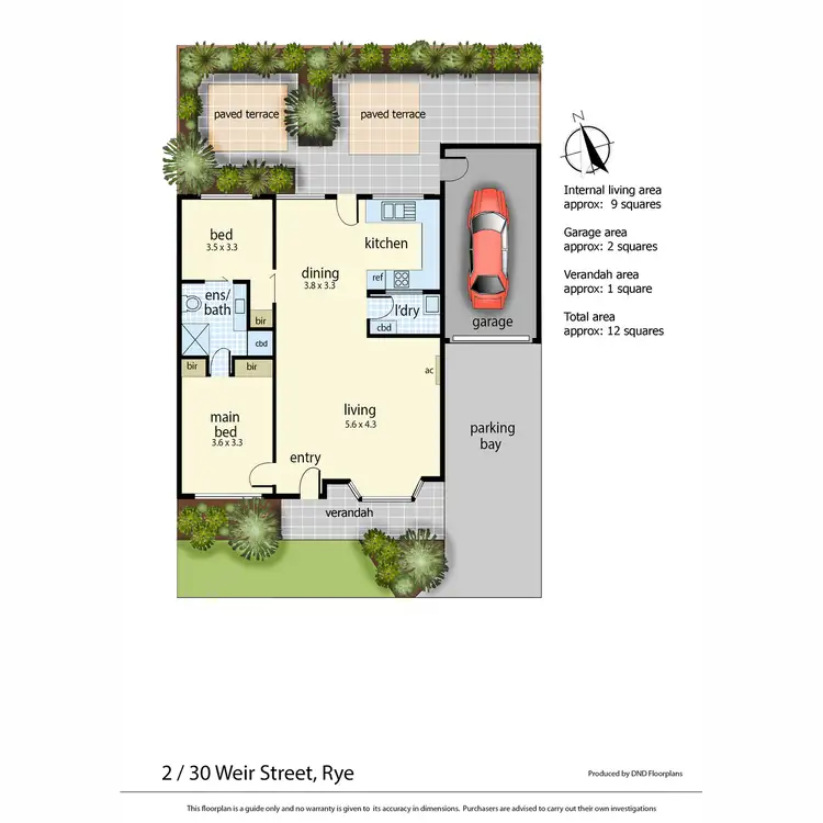 Floorplan of Homely unit listing, 2/30 Weir Street, Rye VIC 3941