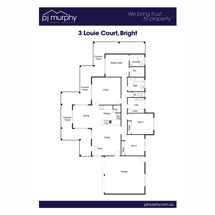 Floorplan of Homely house listing, 3 Louie Court, Bright VIC 3741