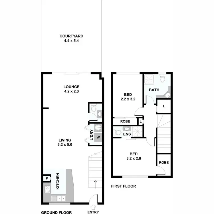 Floorplan of Homely townhouse listing, 4/8 Grosvenor Street, Yeerongpilly QLD 4105