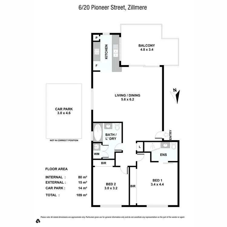 Floorplan of Homely unit listing, 6/20 Pioneer Street, Zillmere QLD 4034