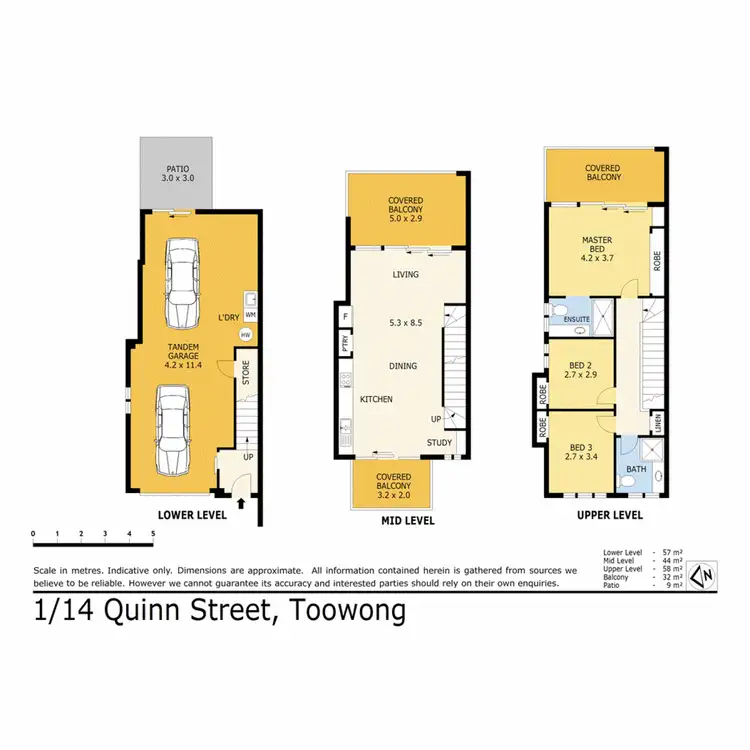Floorplan of Homely townhouse listing, 1/14 Quinn Street, Toowong QLD 4066