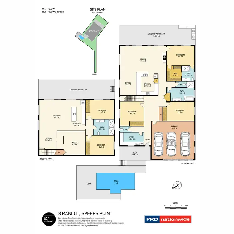 Floorplan of Homely house listing, 8 Rani Close, Speers Point NSW 2284