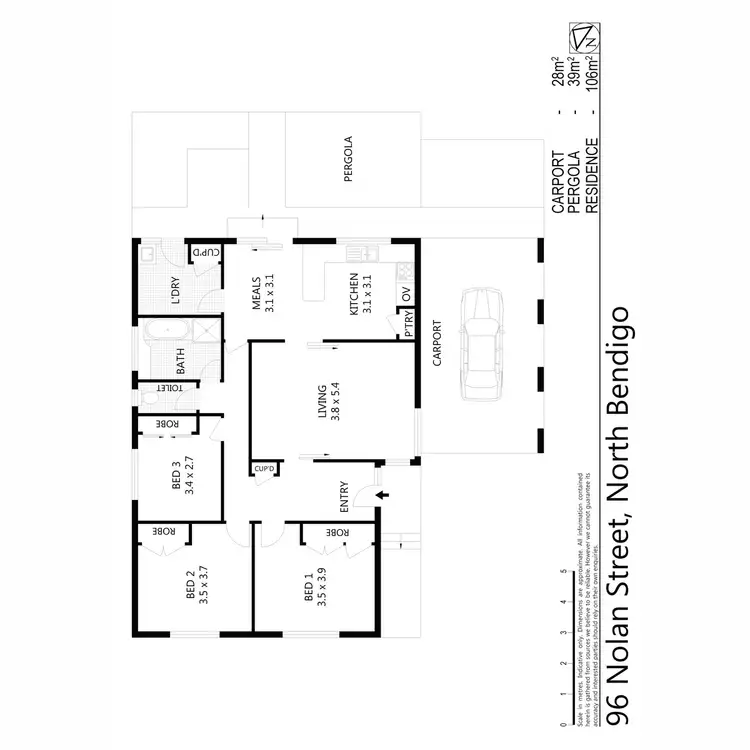 Floorplan of Homely house listing, 96 Nolan Street, North Bendigo VIC 3550