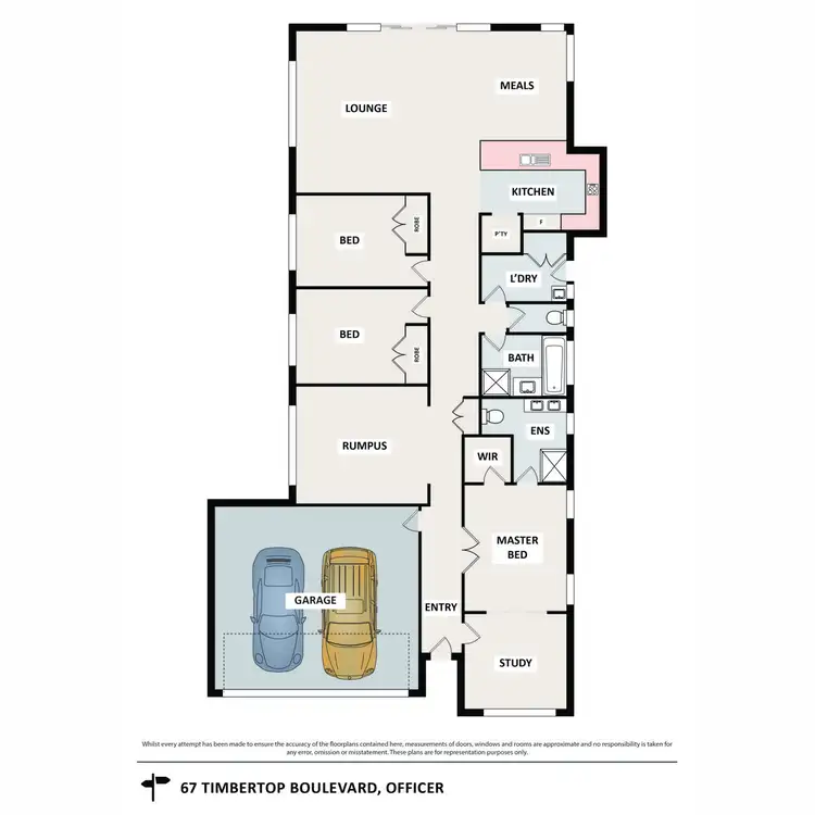 Floorplan of Homely house listing, 67 Timbertop Boulevard, Officer VIC 3809