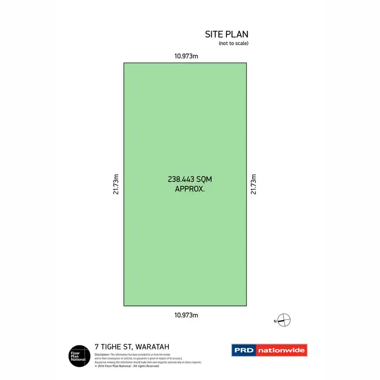 Floorplan of Homely land listing, 7 Tighe Street, Waratah NSW 2298
