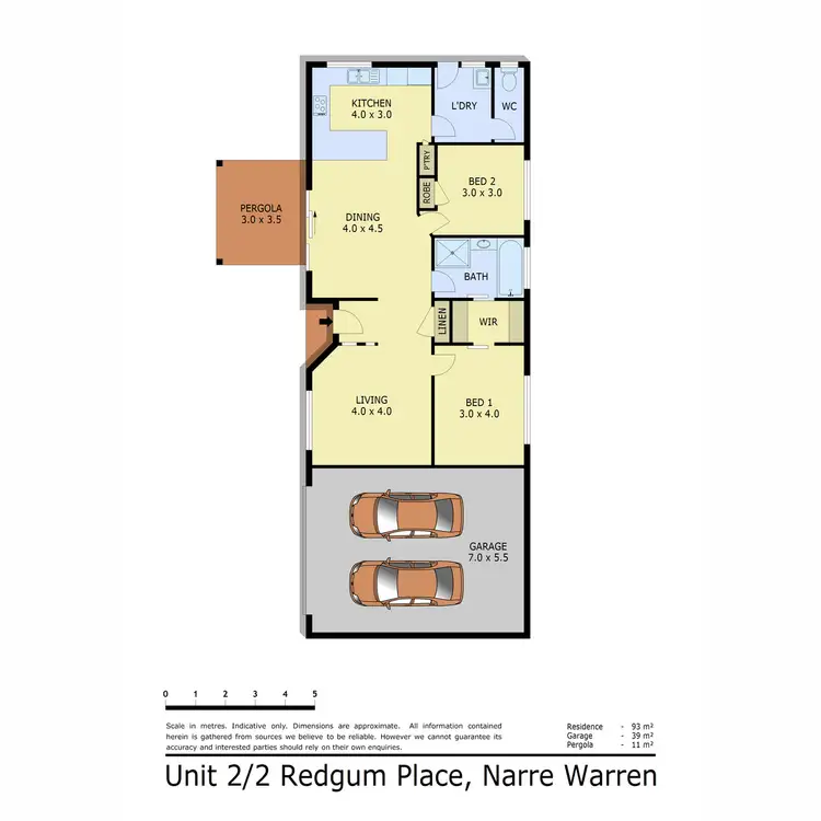 Floorplan of Homely unit listing, 2/2 Redgum Place, Narre Warren VIC 3805