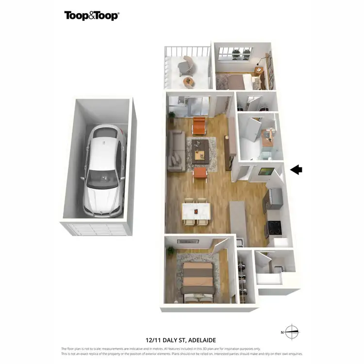 Floorplan of Homely apartment listing, 12/11 Daly Street, Adelaide SA 5000