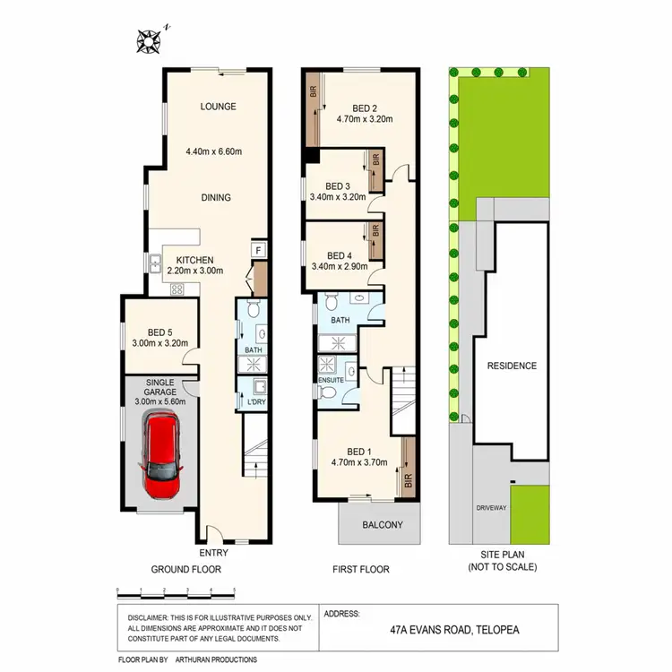 Floorplan of Homely semi-detached listing, 47 Evans Road, Telopea NSW 2117