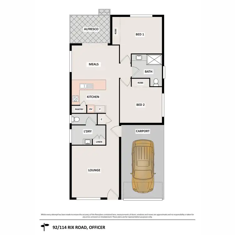 Floorplan of Homely unit listing, 92/114 Rix Road, Officer VIC 3809
