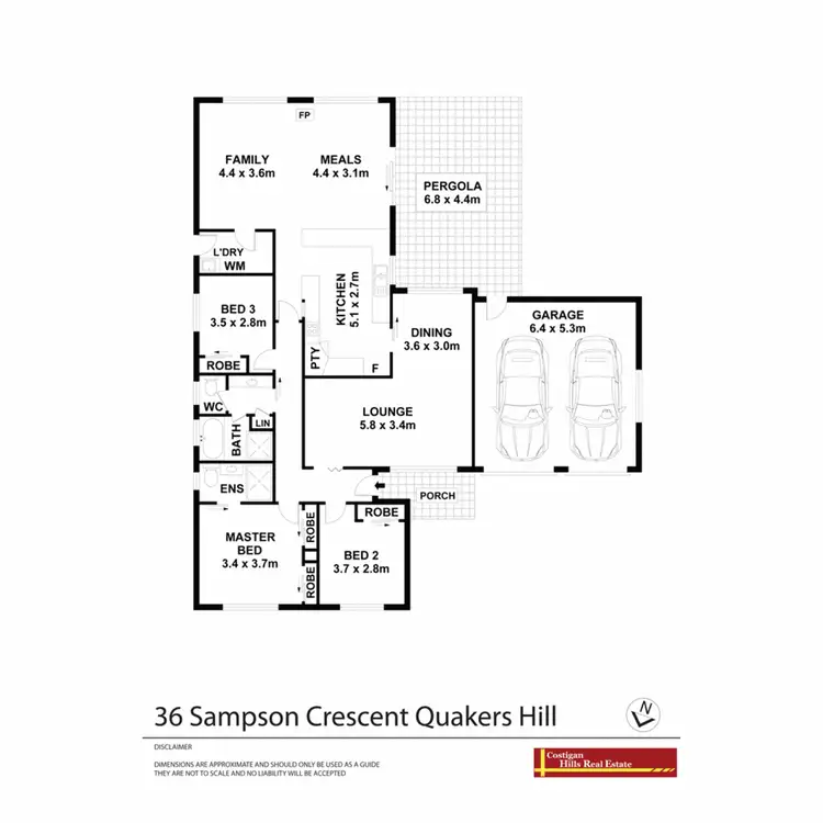 Floorplan of Homely house listing, 36 Sampson Crescent, Quakers Hill NSW 2763