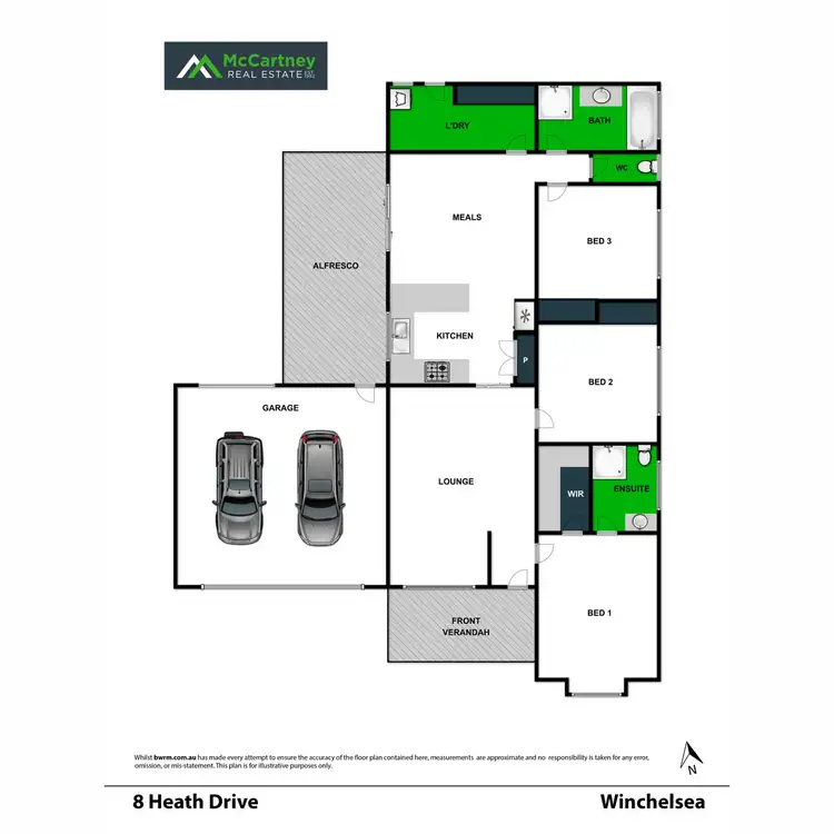 Floorplan of Homely house listing, 8 Heath Drive, Winchelsea VIC 3241