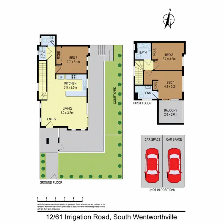 Floorplan of Homely townhouse listing, 12/61 Irrigation Road, South Wentworthville NSW 2145