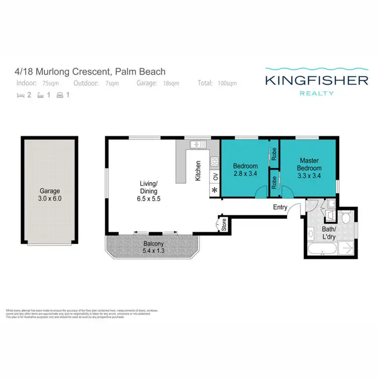 Floorplan of Homely apartment listing, 4/18 Murlong Crescent, Palm Beach QLD 4221