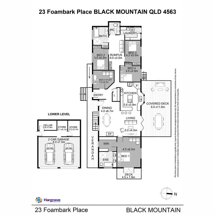 Floorplan of Homely house listing, 23 Foambark Place, Black Mountain QLD 4563