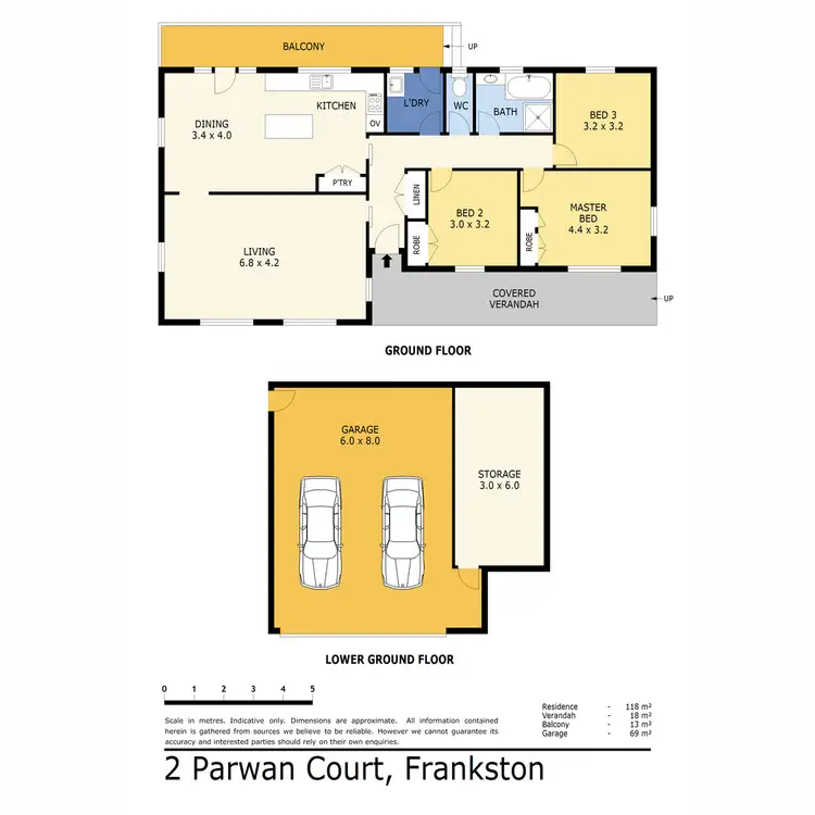 Floorplan of Homely house listing, 2 Parwan Court, Frankston VIC 3199