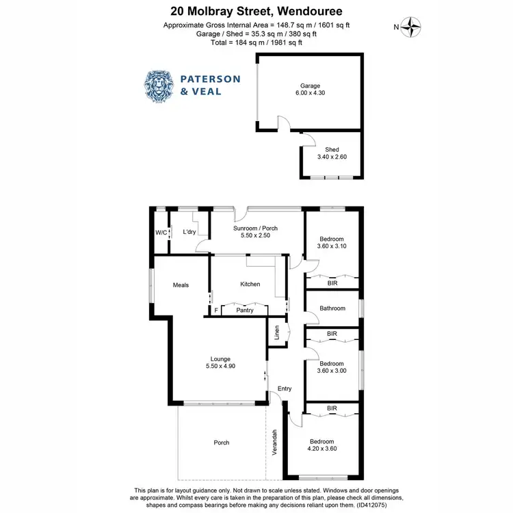 Floorplan of Homely house listing, 20 Molbray Street, Wendouree VIC 3355