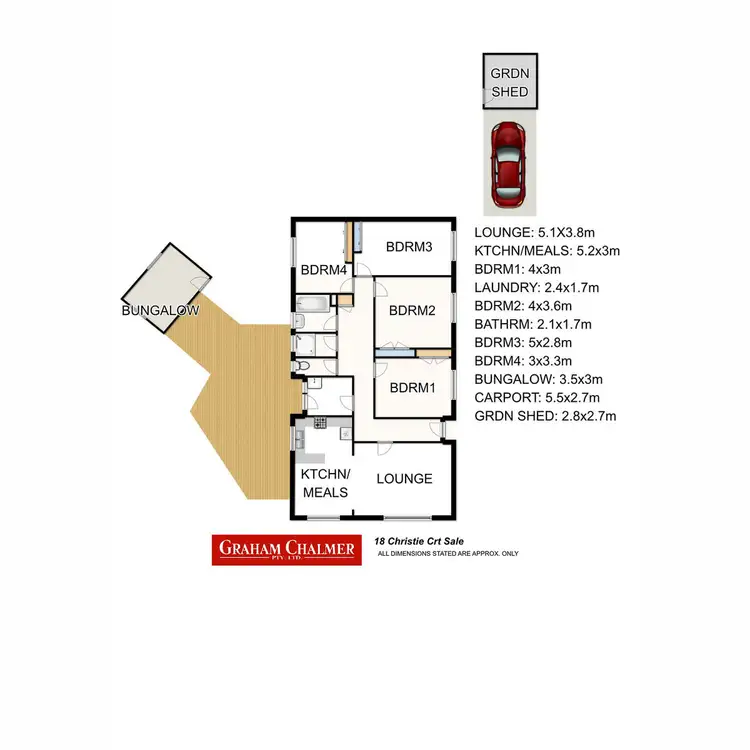 Floorplan of Homely house listing, 18 Christie Court, Sale VIC 3850