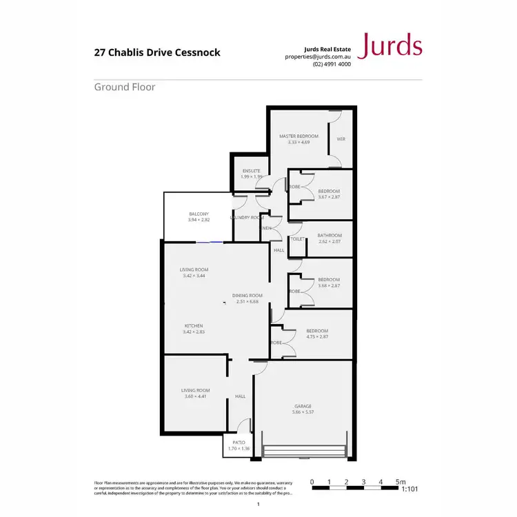 Floorplan of Homely house listing, 27 Chablis Drive, Cessnock NSW 2325