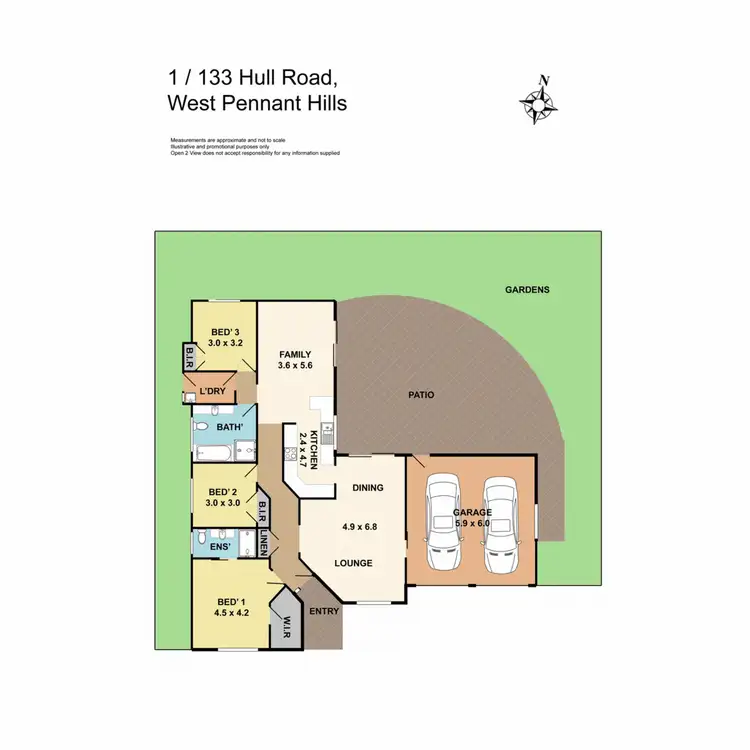 Floorplan of Homely house listing, 1/133A Hull Road, West Pennant Hills NSW 2125
