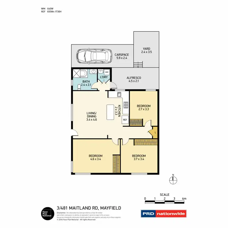 Floorplan of Homely unit listing, 3/481 Maitland Road, Mayfield West NSW 2304